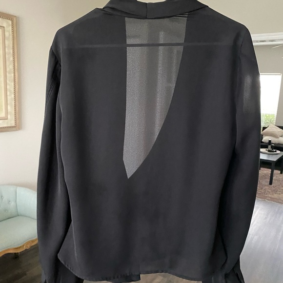 bebe Black Women's Blazer with Zipper Detail - Picture 2 of 3